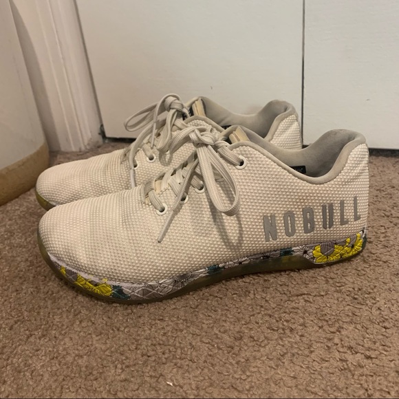 Men’s nobull floral cream sneakers - Picture 1 of 4